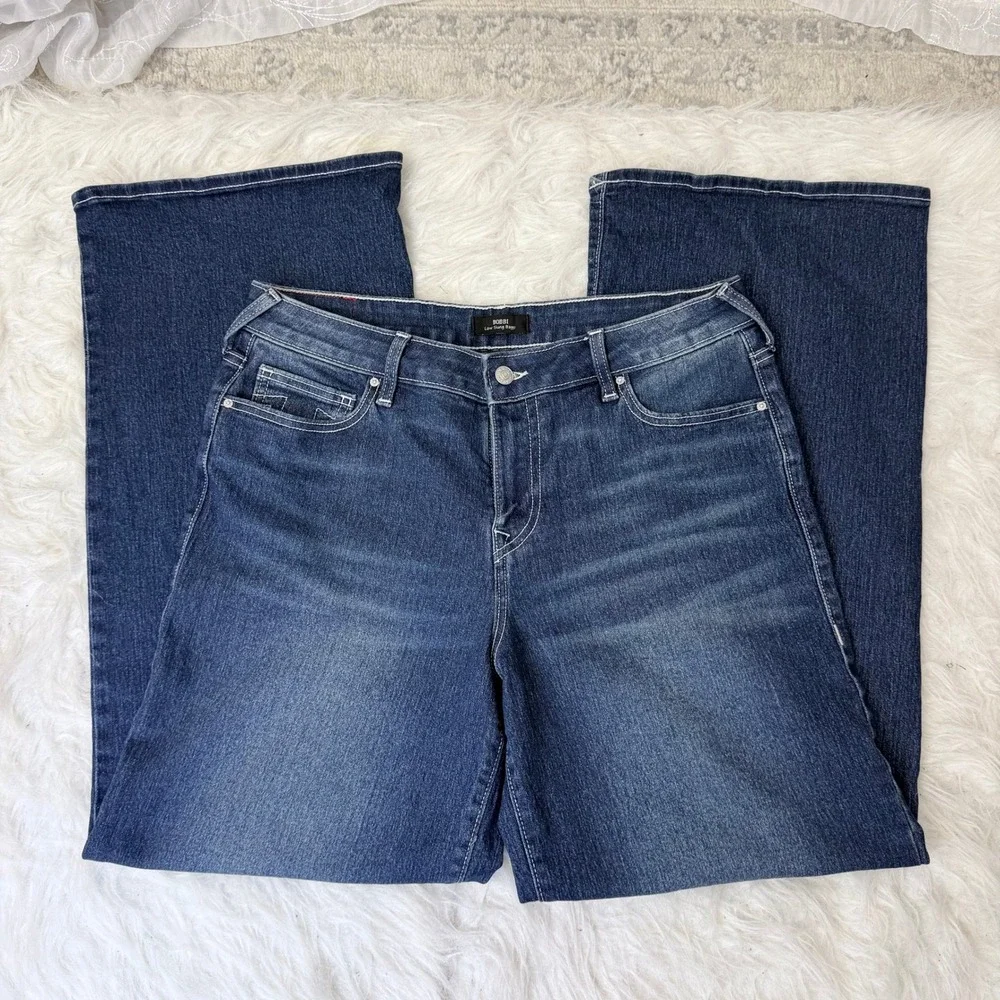 True Religion Bobbi Low Slung Baggy Jeans Mens 30 Dark Wash Wide Leg Y2K Denim